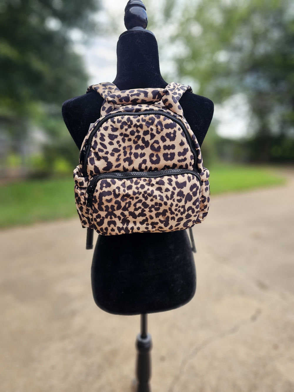 Leopard Print Backpack - Picture 2 of 10